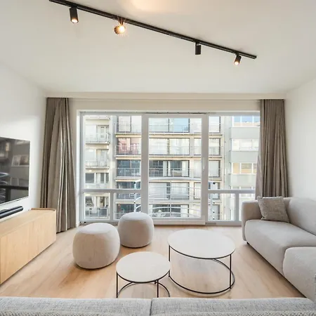Luxe Comfort App Met Zijdelings Zeezicht En In Centrum * Ostende